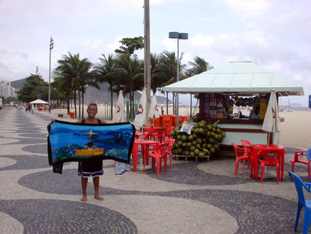 coconut stall on copacabana beach 3-12-02